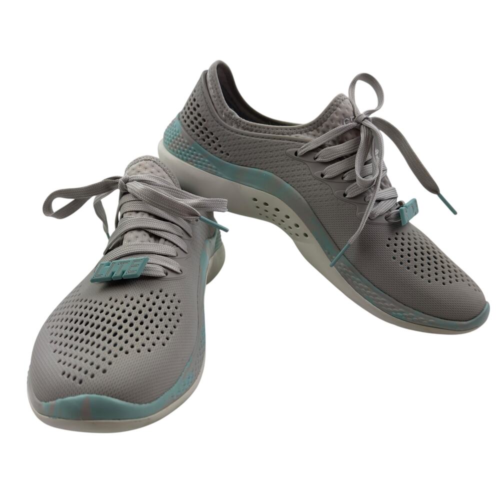 Crocs Classic LiteRide 360 Marbled Pacer Trainer White / Gray Women's Size 10